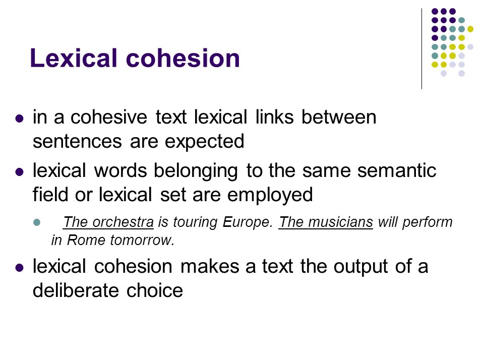 lexical cohesion in academic writing